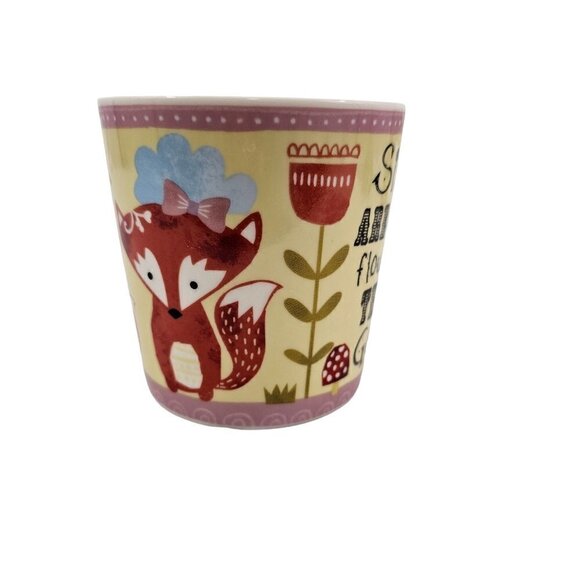 Queens by Churchill Sister Flowers 12 Oz Porcelain Cup Fox Graphic Mug - Picture 6 of 9